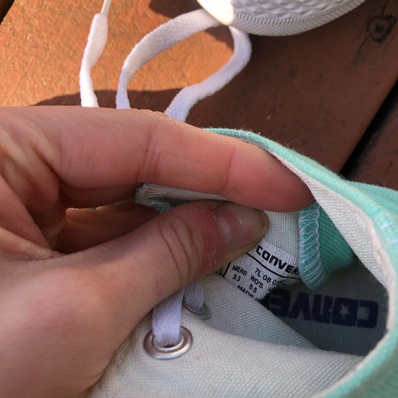 Converse Mint Green High-Top Canvas Sneakers with White Trim Women’s Size 5 1/2 - Picture 5 of 8